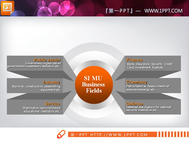 两张立体扩散聚合关系PPT图表