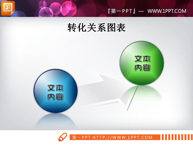 立体球面递进PPT图表