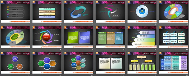 18张质感PPT图表下载