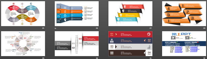31张精美国外PPT图表打包下载