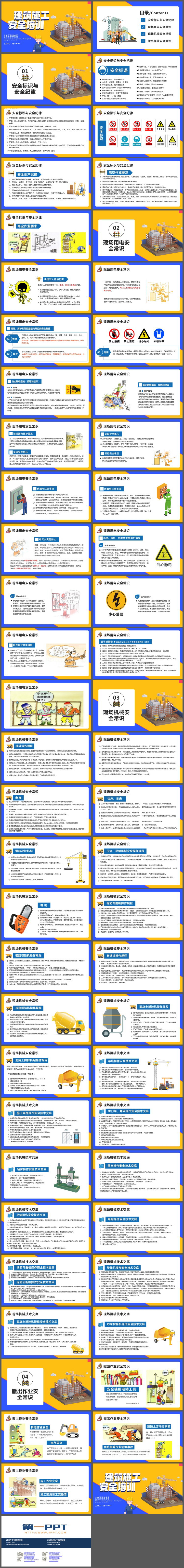 建筑施工施工现场安全教育培训PPT下载