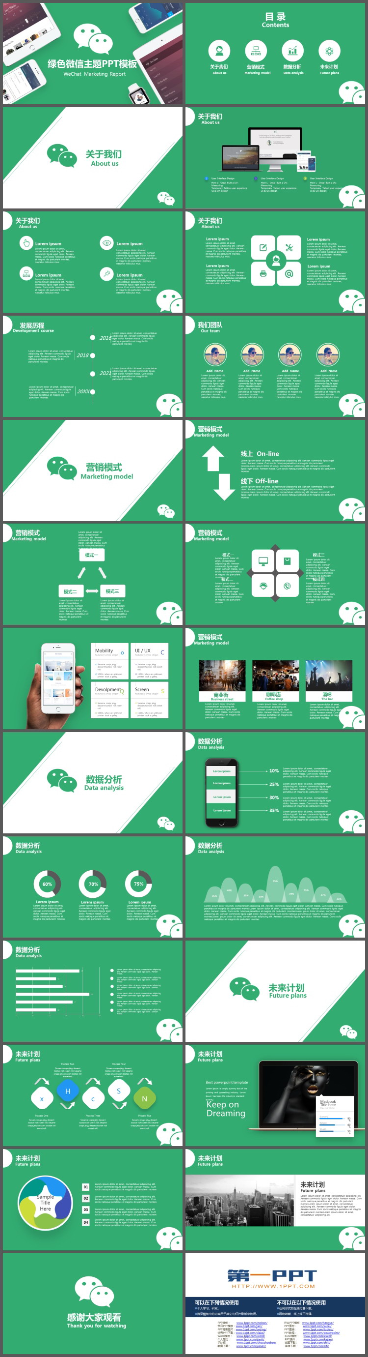 手机平板背景的微信营销策划培训PPT模板