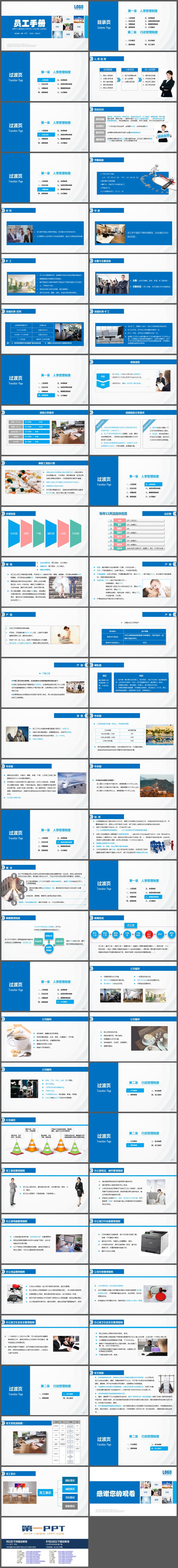 员工手册PPT模板