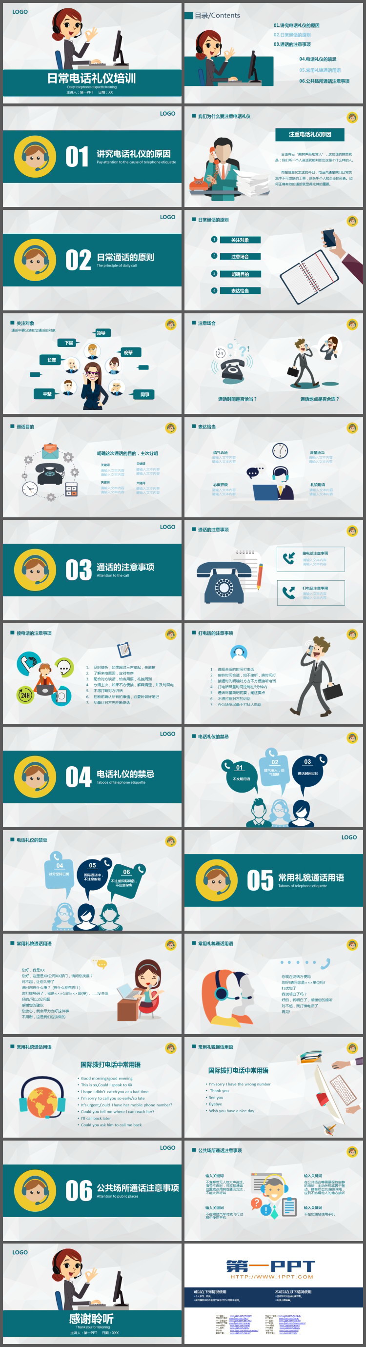 日常电话礼仪培训PPT下载