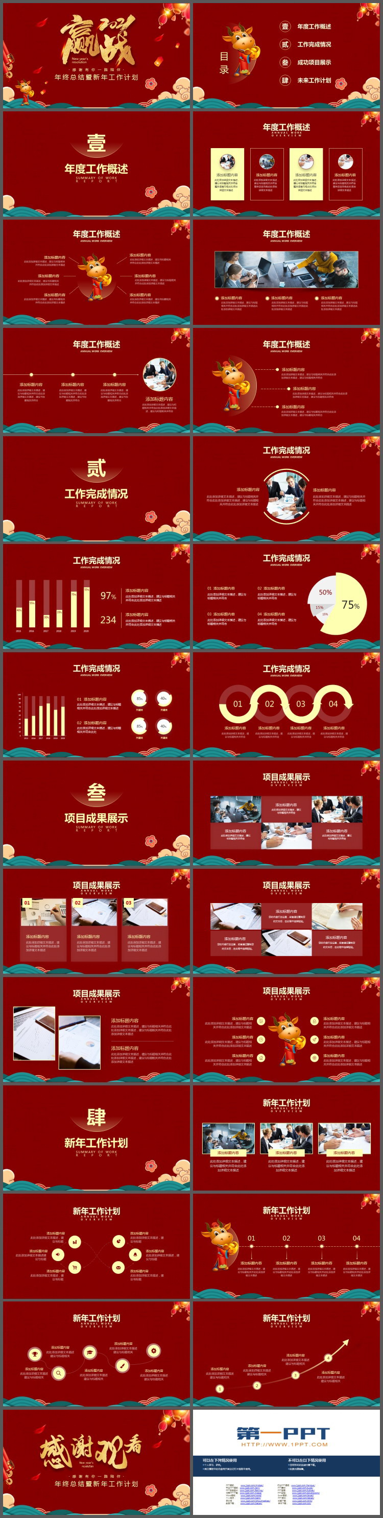 赢战2021年终工作总结暨新年工作计划PPT模板