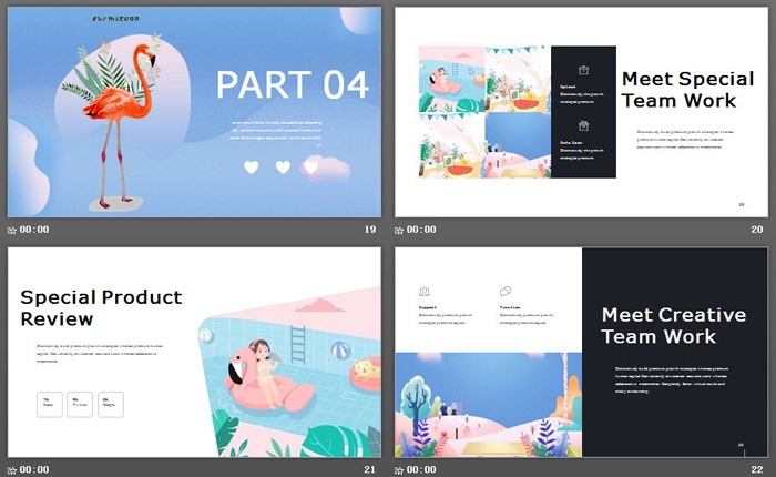 精美水彩《Summer》夏天你好PPT模板