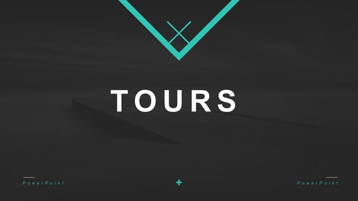 简洁欧美旅行相册PPT模板