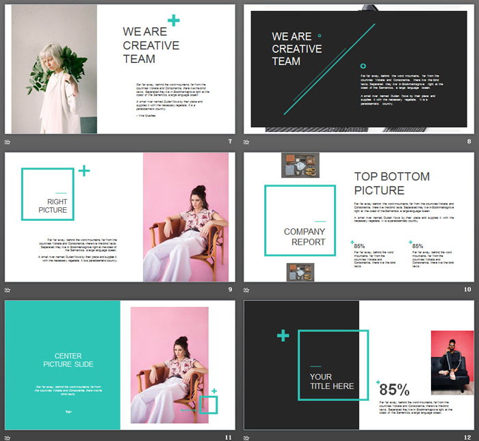 简洁欧美旅行相册PPT模板