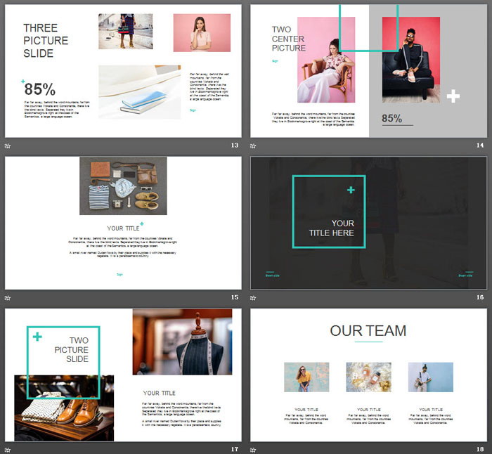 简洁欧美旅行相册PPT模板