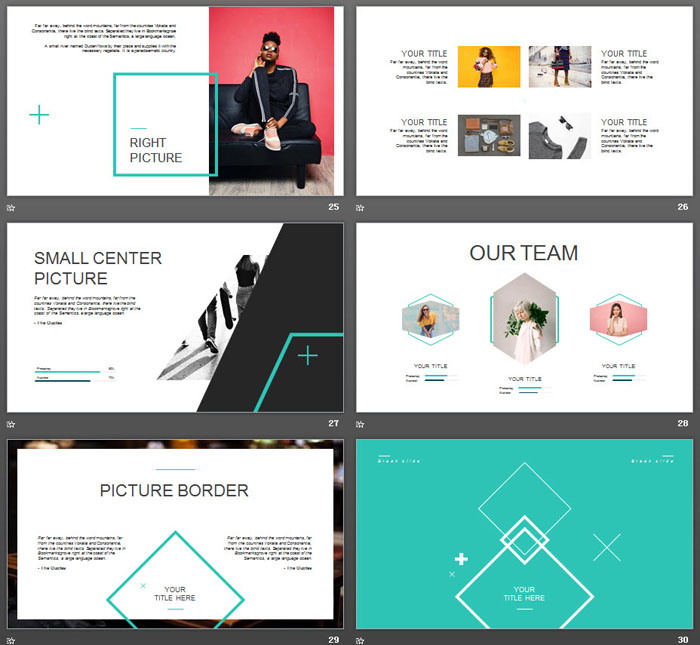 简洁欧美旅行相册PPT模板