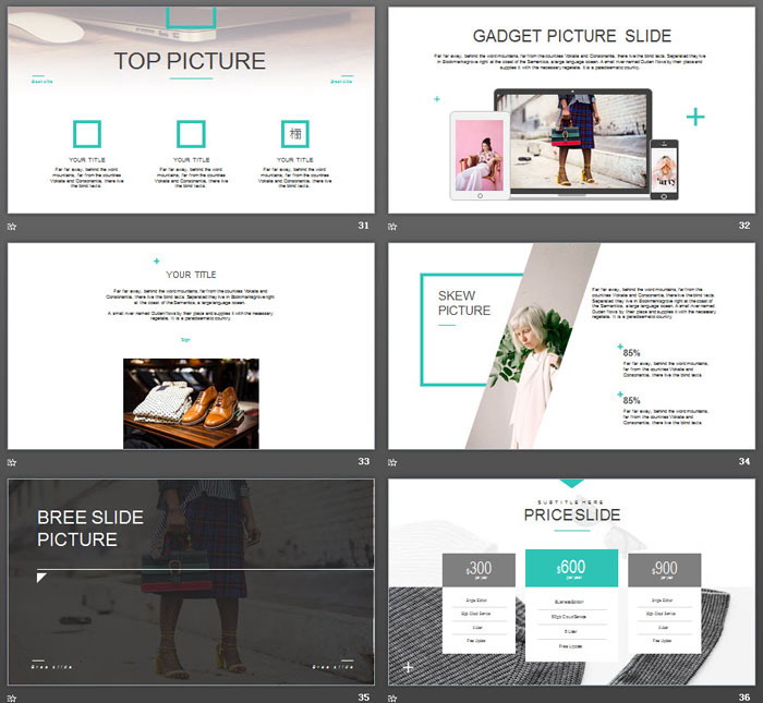简洁欧美旅行相册PPT模板