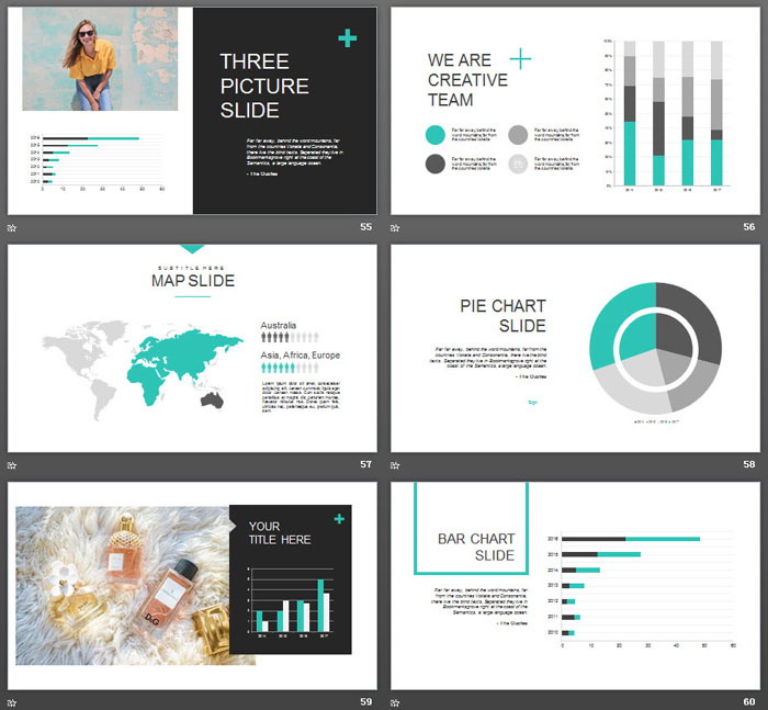 简洁欧美旅行相册PPT模板
