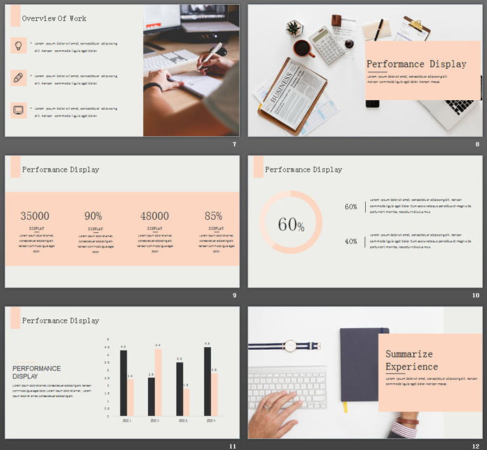 橙色极简欧美商务PPT模板免费下载