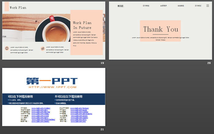 橙色极简欧美商务PPT模板免费下载