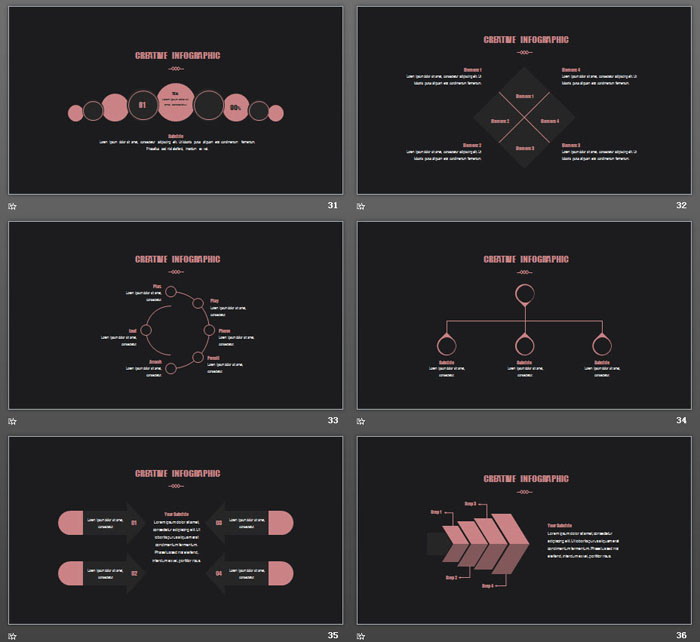 大气简约黑色欧美PPT模板
