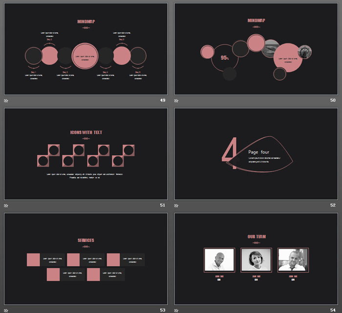 大气简约黑色欧美PPT模板