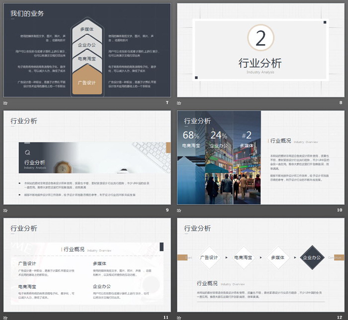 简洁精致商业计划书PPT模板