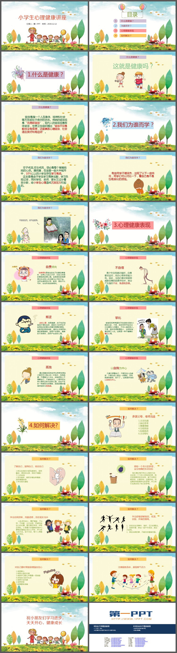 小学生心理健康讲座PPT