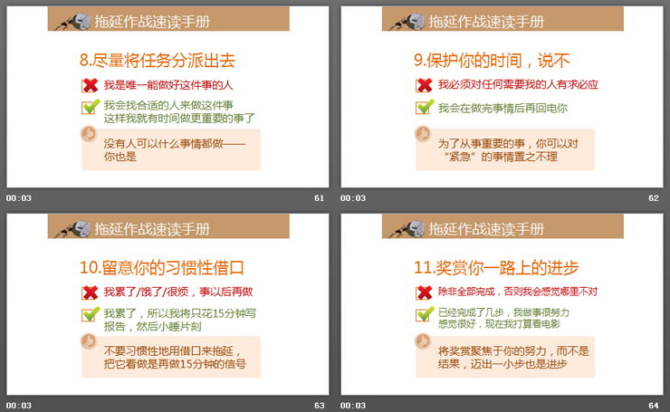 《拖延心理学》读后感PPT