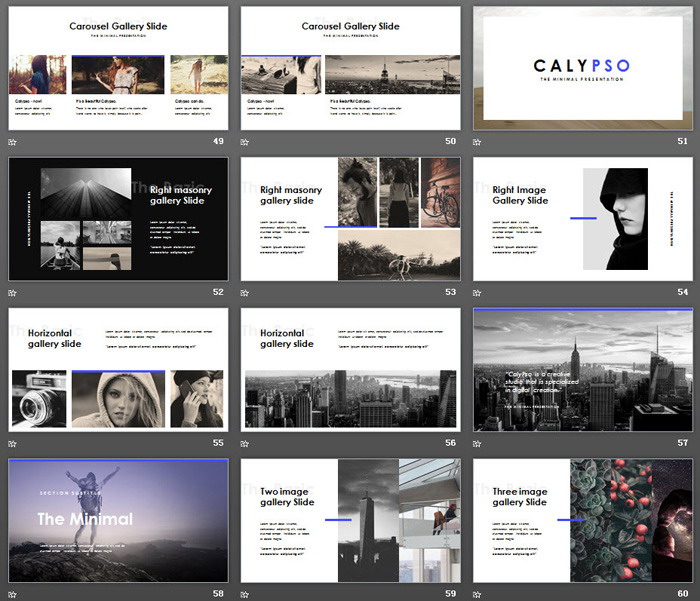 欧美黑白音乐主题PPT模板