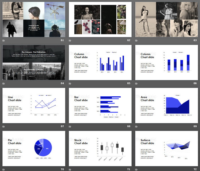 欧美黑白音乐主题PPT模板