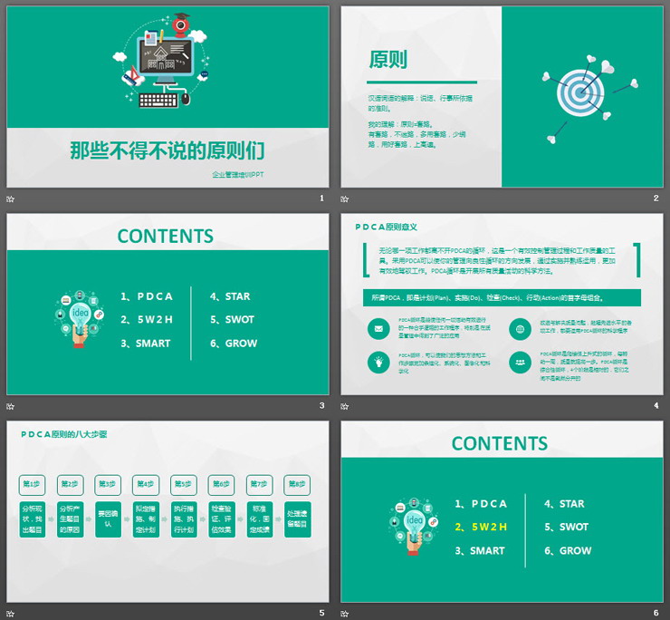 企业培训《那些不得不说的原则们》PPT