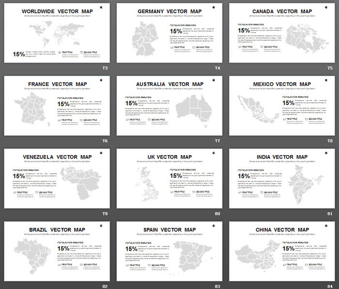简洁清新欧美PPT模板免费下载