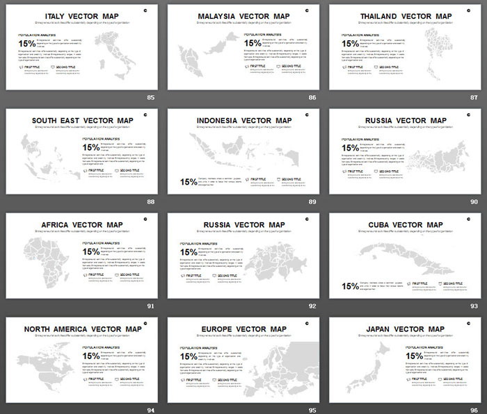 简洁清新欧美PPT模板免费下载