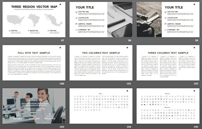 简洁清新欧美PPT模板免费下载