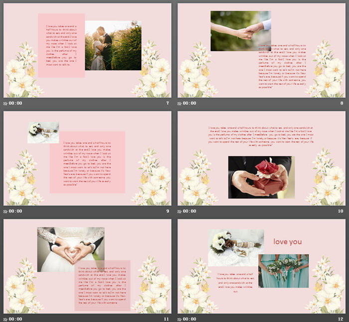 清新韩范《我喜欢你》PPT模板