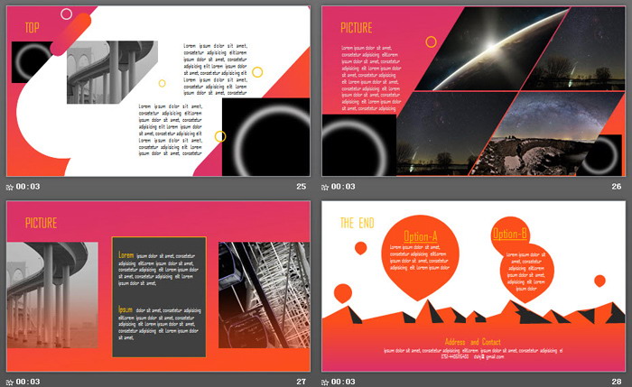 橙色动感时尚PPT模板