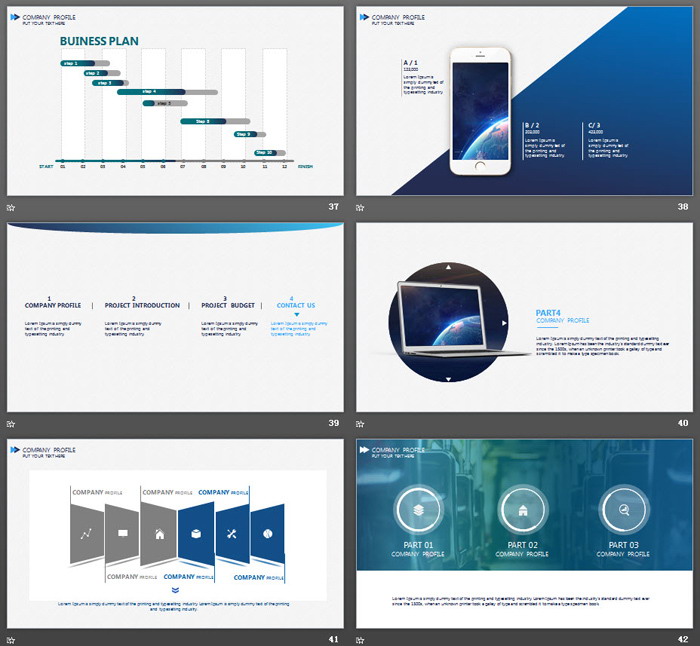 超炫酷星球背景欧美科技PPT模板