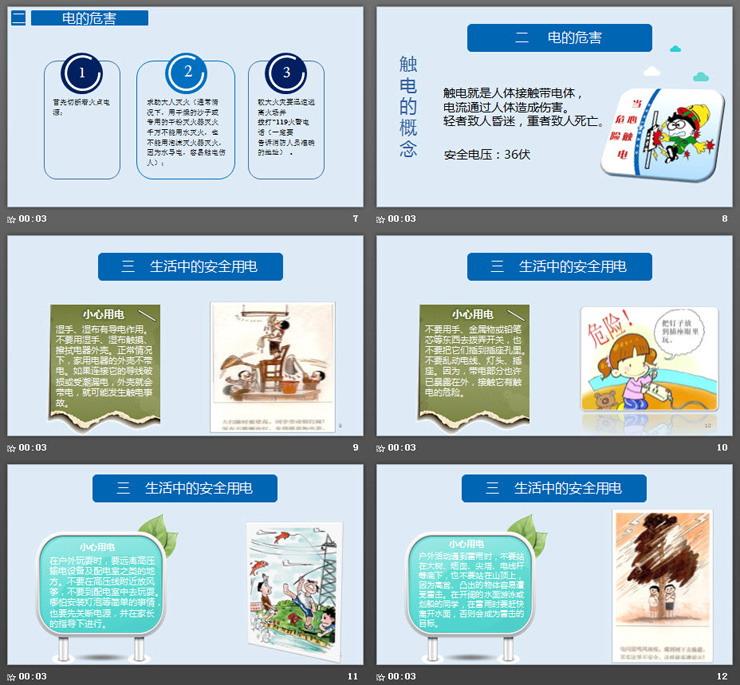 用电安全主题班会PPT模板