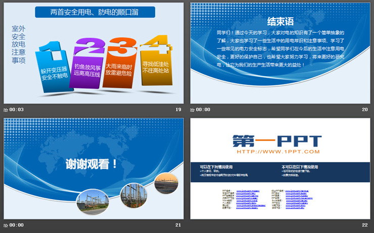用电安全主题班会PPT模板