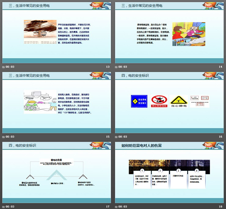 小学生安全用电主题班会PPT