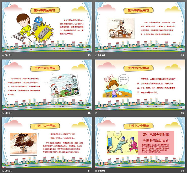 用电安全主题班会PPT下载
