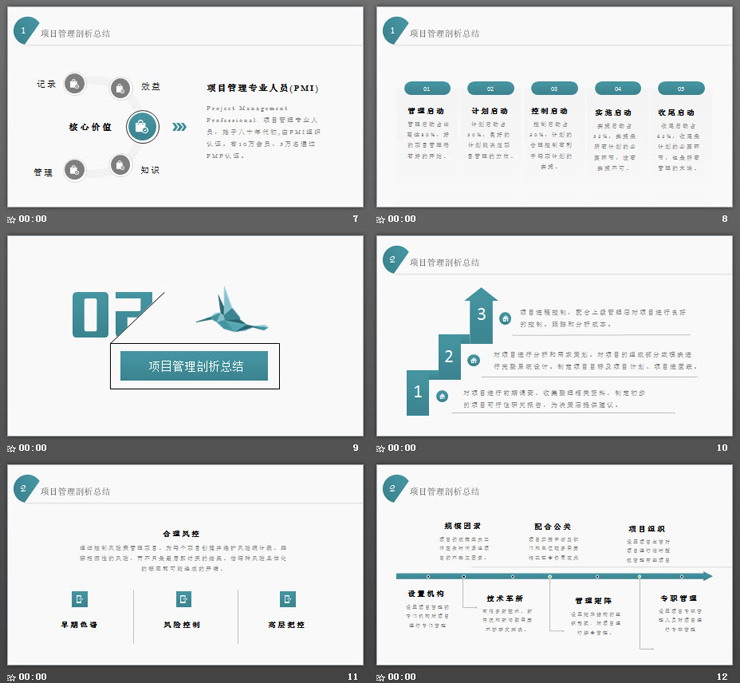 蜂鸟图案背景企业项目管理培训PPT下载