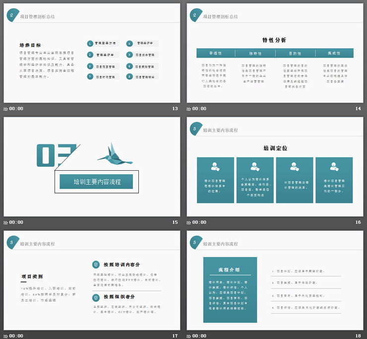 蜂鸟图案背景企业项目管理培训PPT下载