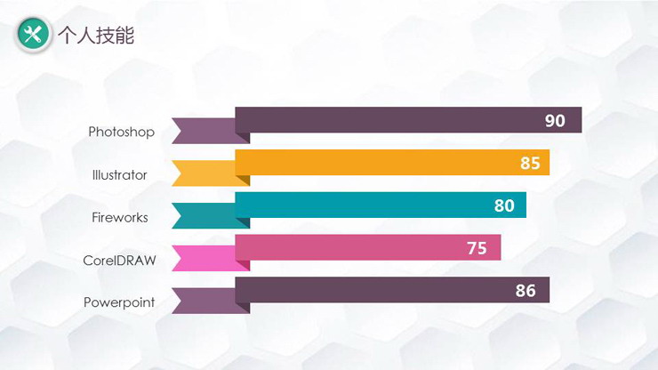 彩色微立体个人竞聘PPT模板