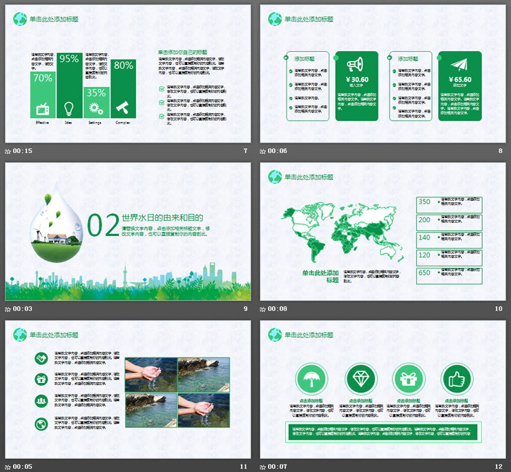 世界水日PPT主题模板