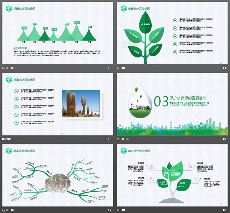 世界水日PPT主题模板