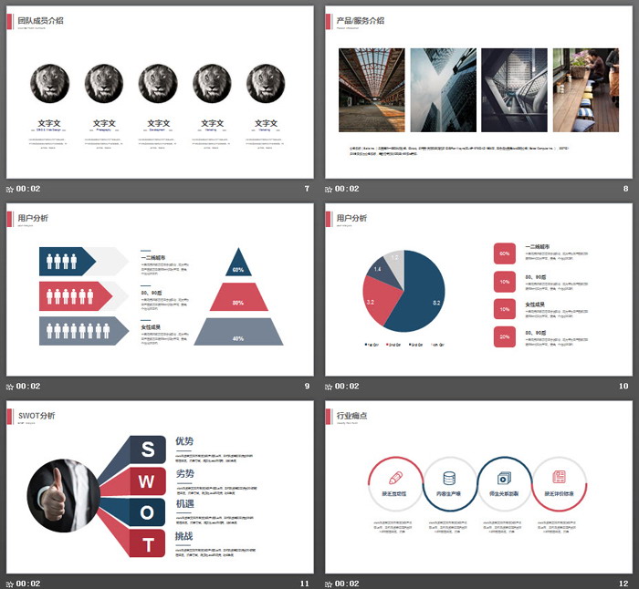 大气星球背景的创业融资计划书PPT模板