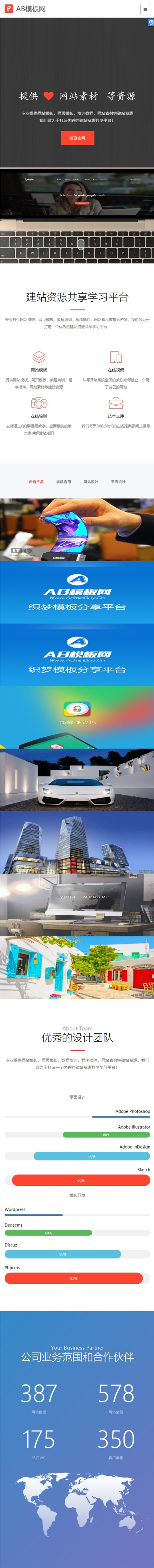 黑白网站建设企业网站源码 织梦dedecms模板[自适应手机版]-资源站