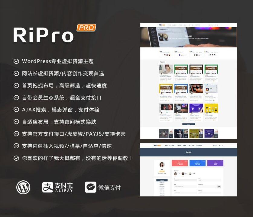 WordPress主题RiPro v8.6 无限制版-资源站
