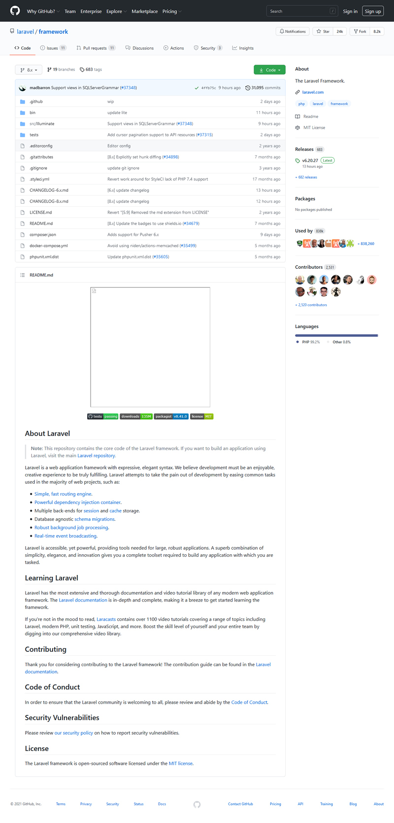 Laravel Web应用程序框架 v8.41.0-资源站