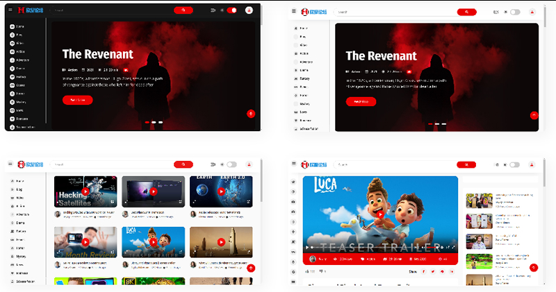 社交媒体电影视频HTML5模板-ss-资源站