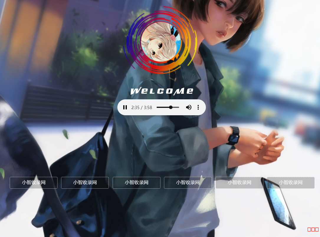 非常漂亮的一款html引导页导航网站旋转头像变幻背景单页源码[带背景音乐单页模板]-资源站