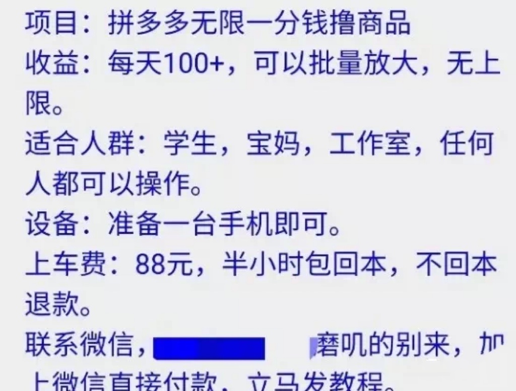 卖88的拼多多一分购撸货项目，号称日赚100+-资源站