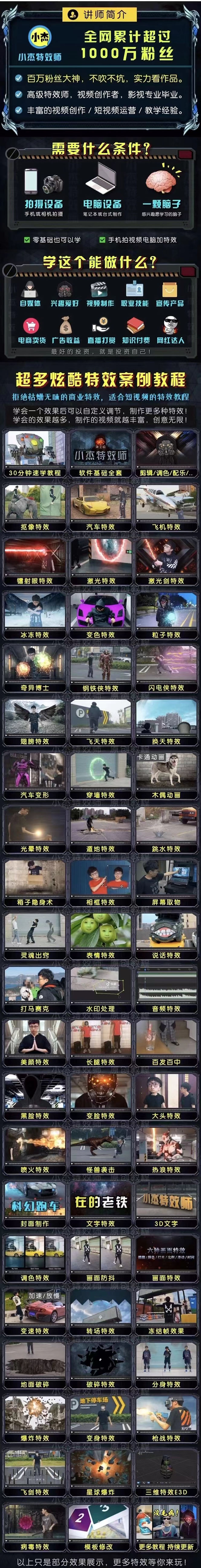 1000w粉丝大佬的特效课·从零快速学特效视频，快速入门（软件+教程+素材）-资源站