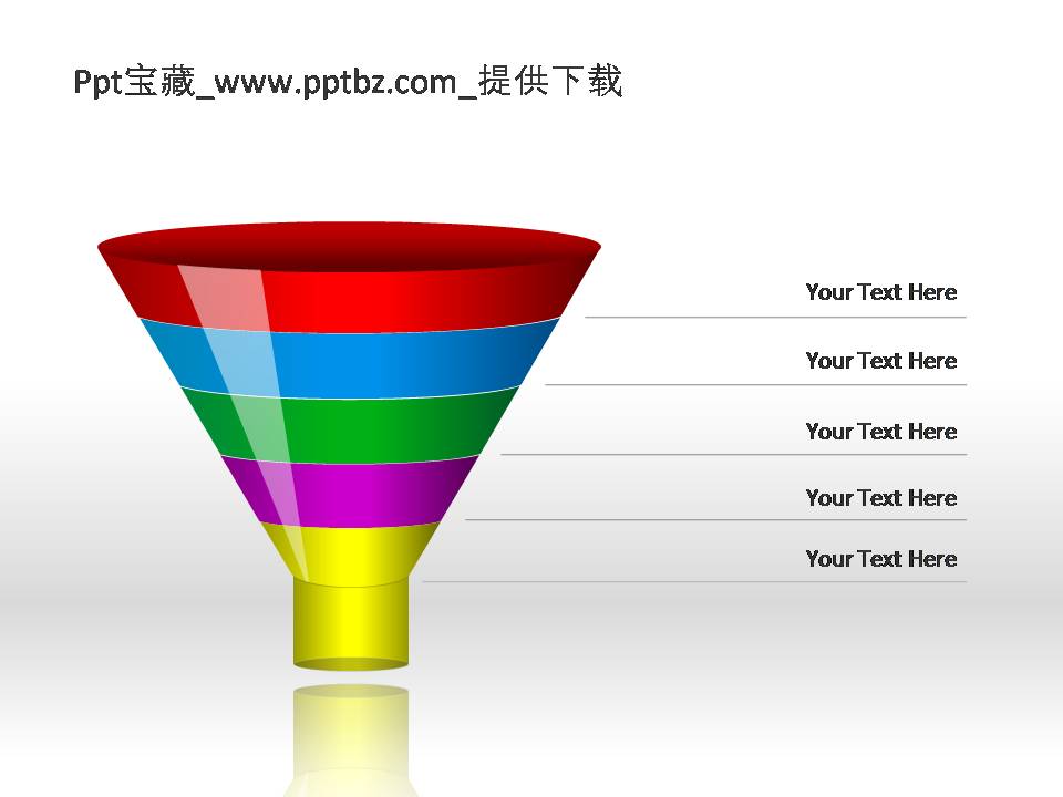 漏斗型PPT图表